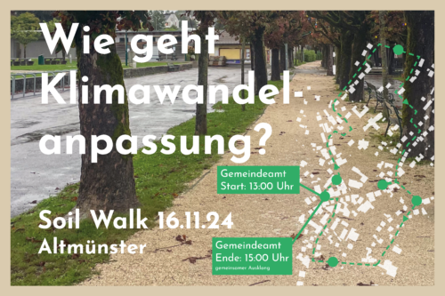 Einladungskarte für den Soil Walk in Altmünster am 16.11.2024