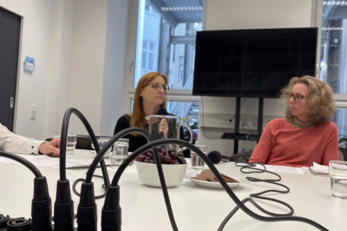 Einblick in die Podcastaufnahme