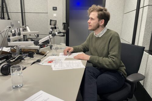 Elias Grinzinger im Studio.